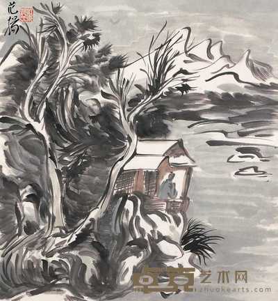范扬 山水 镜心 43×29.7cm